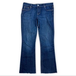 Kut from the Kloth Wide Leg Raw Hem Jeans Sz 10